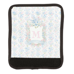 Personalized Floral Monogram Luggage Handle Wrap