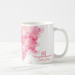 Personalized Floral Monogram Mug Custom Initials