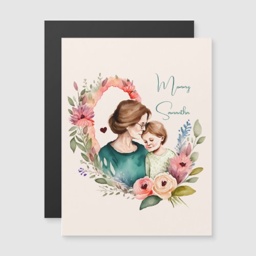 Personalized Floral Mother and Daughter Son