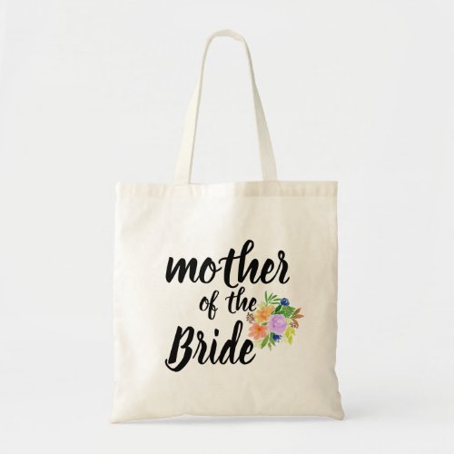Personalized Floral mother of the Bride Tote Bag