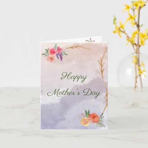 Personalized floral MOTHERS DAY  Card