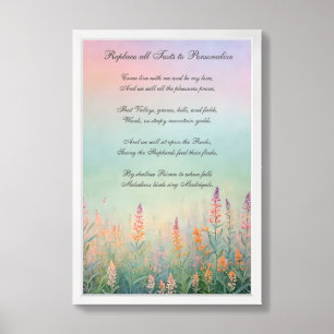 Personalized Floral Motivational  Poster