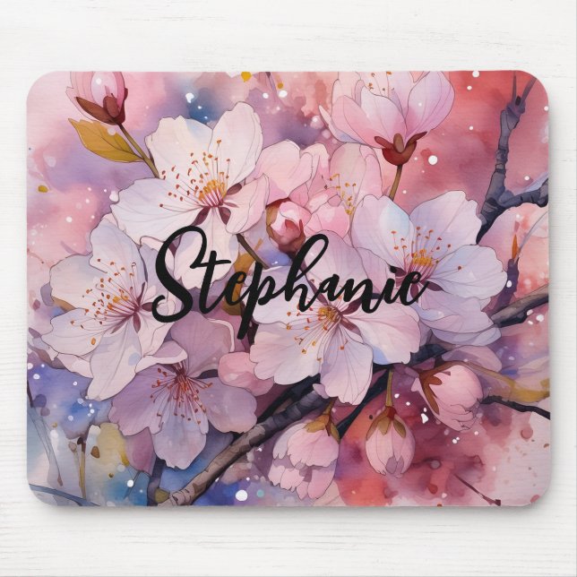 Personalized floral mouse pad (Front)