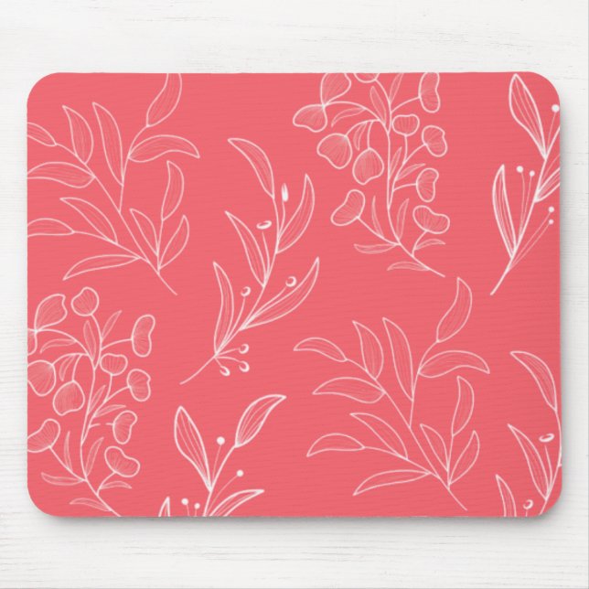 Personalized Floral  Mouse Pad (Front)