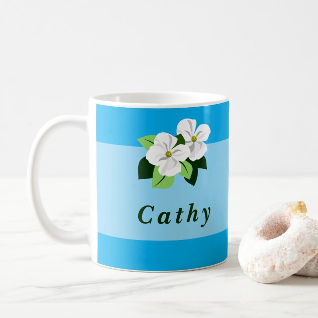 Personalized Floral Mug (With Donut)