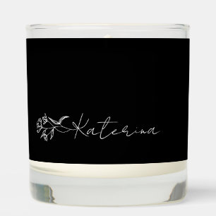 Personalized Floral Name Candle