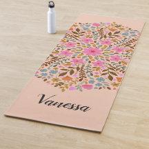 Personalized Floral Nature Mandala Pink