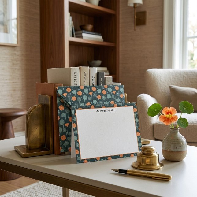 Personalized Floral Note Card (Creator Uploaded)