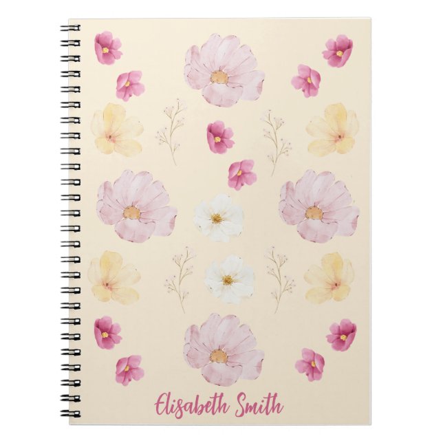 Personalized Floral Notebook (Front)
