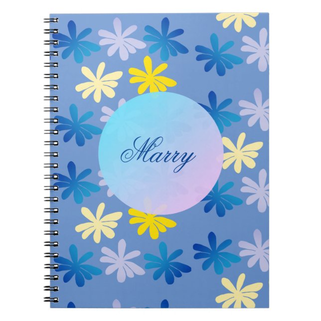 Personalized Floral  Notebook (Front)