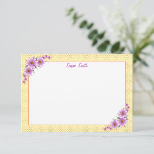 Personalized Floral Notecards Teacher Gift