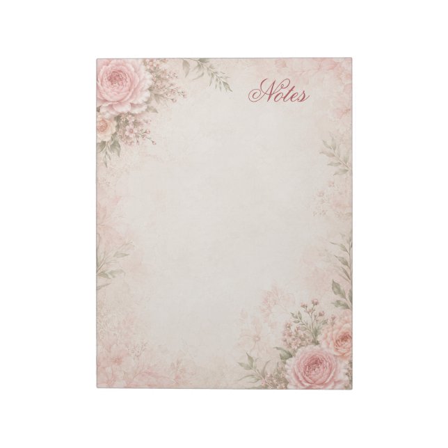 Personalized Floral Notepad (Rotated)