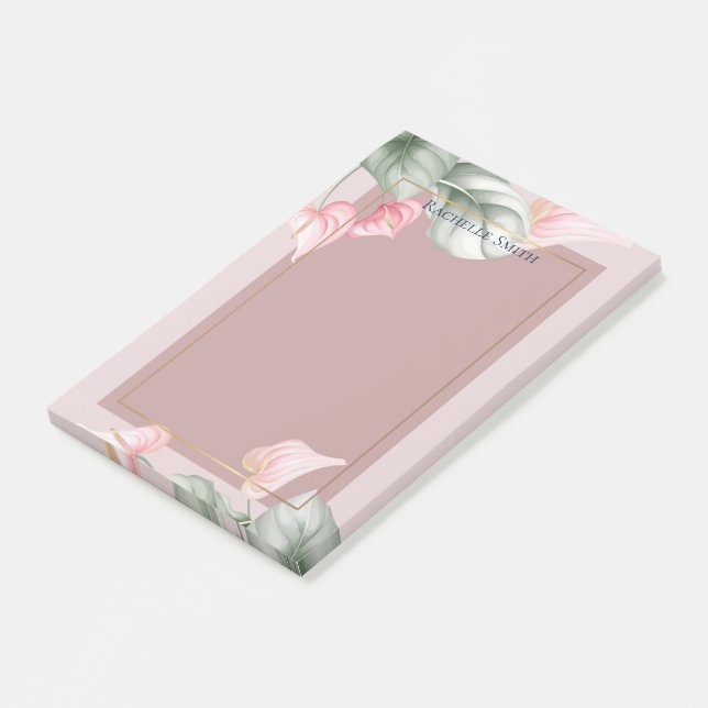 Personalized Floral Notes (Angled)