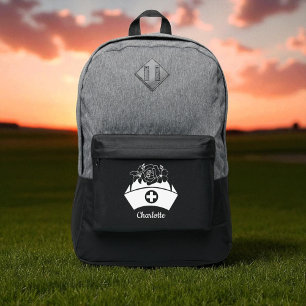 Personalized Floral Nurse Hat - Nurse Port Authority® Backpack