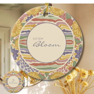 Personalized Floral Ornament - Let Joy Bloom