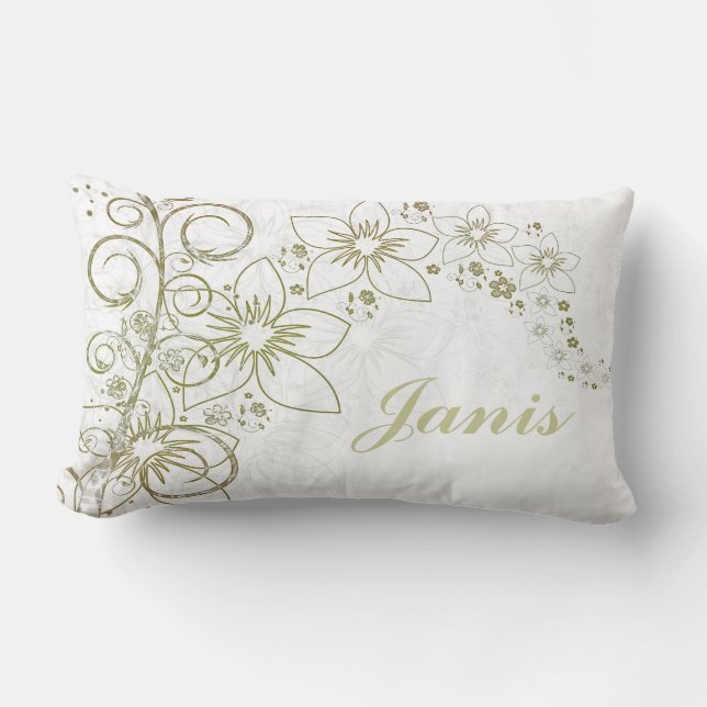 Personalized Floral Pillow (Front)