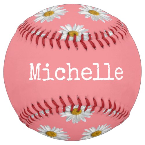 Personalized Floral Pink  Softball