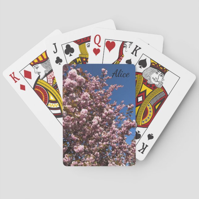 Personalized Floral Playing Cards (Back)
