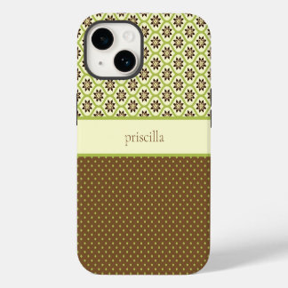 Personalized Floral & Polka Dots Phone Case