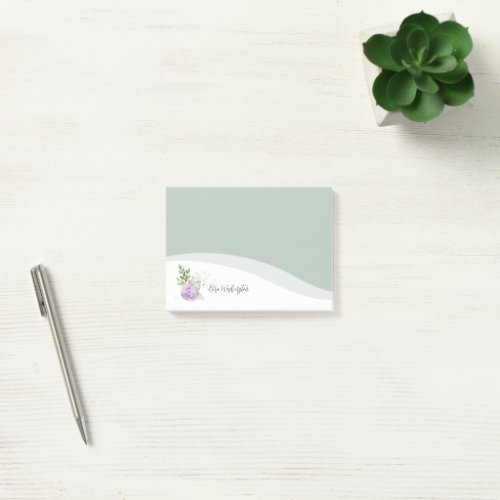 Personalized Floral Post_it Notes