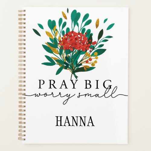 Personalized Floral Prayer Motivational Planner