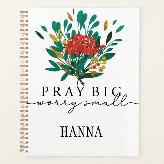 Personalized Floral Prayer Motivational Planner (Front)