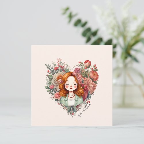 Personalized Floral Pretty Lady
