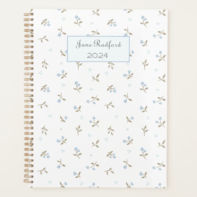 Personalized Floral Print Planner (Front)