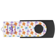 Personalized Floral Print USB Drive