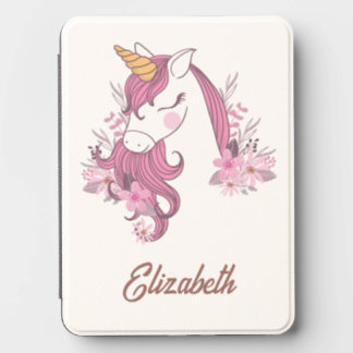 Personalized Floral Rainbow Unicorn Name Kindle Cover