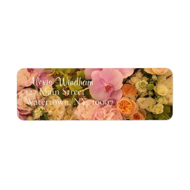 Personalized Floral Return Address Label (Front)