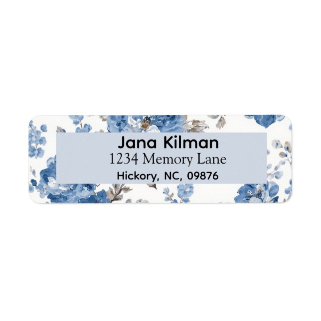 Personalized Floral Return Label (Front)
