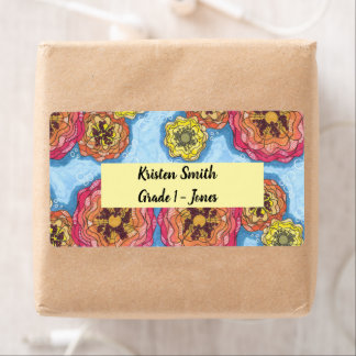 Personalized Floral School Labels