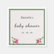 Personalized Floral Spray Baby Shower
