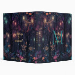 Personalized Floral Spray Fantasy Art 3 Ring Binder