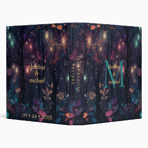 Personalized Floral Spray Fantasy Art 3 Ring Binder