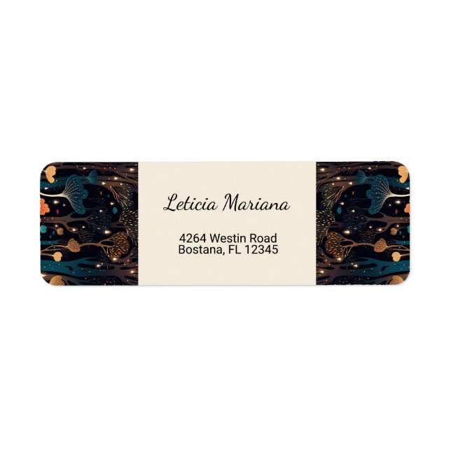 Personalized Floral Spray Fantasy Art Label (Front)