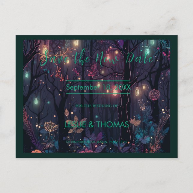 Personalized Floral Spray Fantasy Art Postcard (Front)