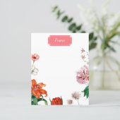 Personalized Floral Stationery with Name  (Standing Front)