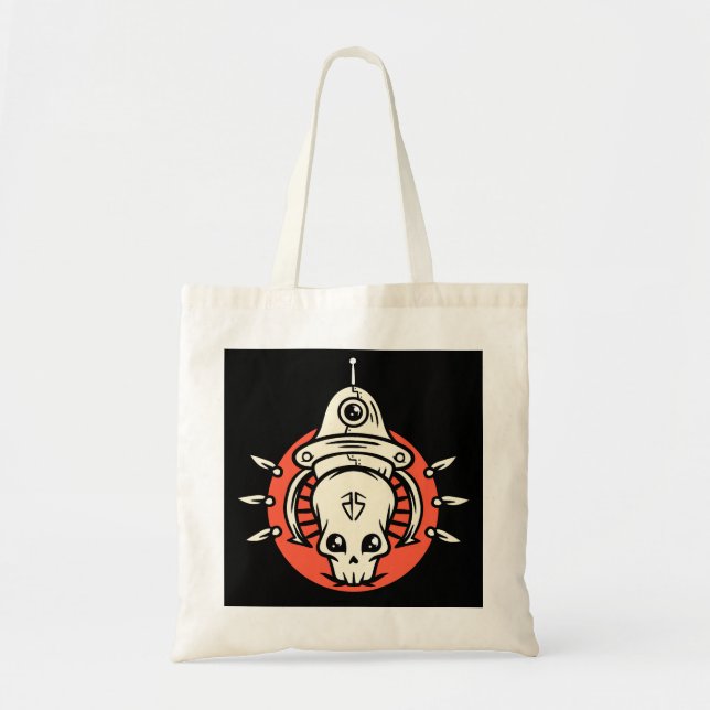 Personalized Floral Sugar Skull Tote Bag (Front)