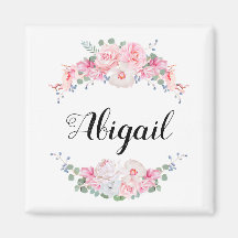 Personalized floral swags magnet