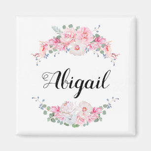 Personalized floral swags magnet