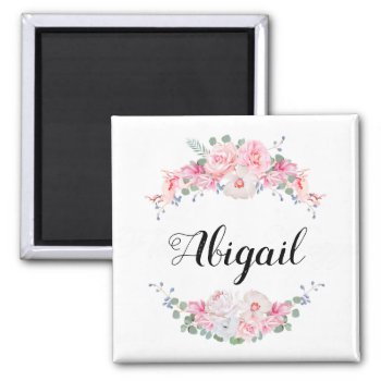 Personalized Floral Swags Magnet by Home_Suite_Home at Zazzle