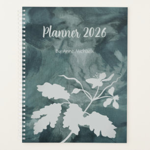 Personalized Floral Teal Planner Notebook 