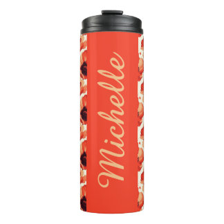 Personalized Floral  Thermal Tumbler