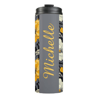 Personalized Floral  Thermal Tumbler
