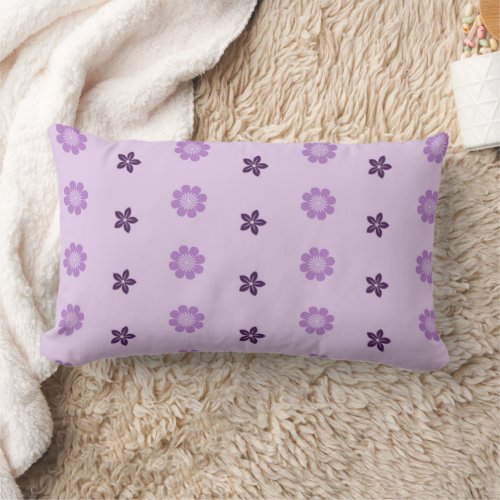 Personalized Floral Throw Pillow Lumbar Pillow 