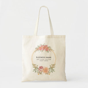 Personalized Floral Tote Bag