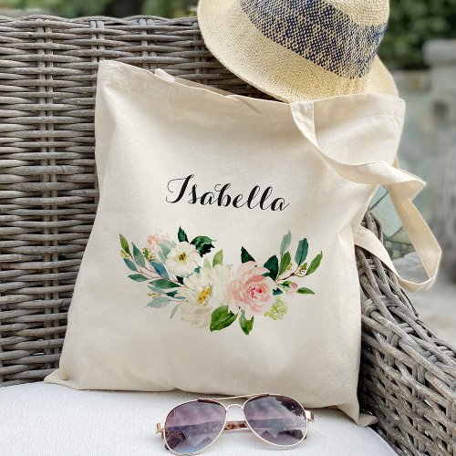personalized Floral Tote Bag Bridesmaid