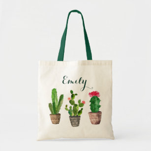 Bags Zazzle Personalized Fl Tote Bag Cactus